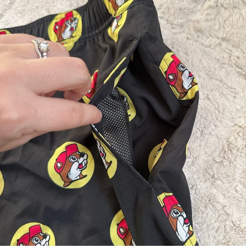 Buc-cee's | Black And Yellow Logo Swim Trunks | Size 2X
